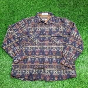 JACHS New-York Aztec Wool Button Shirt 2XL 26x30 Multi-Color